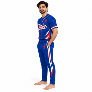 Tenue de baseball respirante avec panneaux anti-humidité, uniforme d'entraînement de qualité supérieure, confectionné avec un tissu léger - Product Image 4