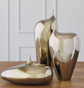 Florero de Hierro Dorado Martillado de Lujo Moderno, Colores Personalizables, Logotipo, Alta Calidad para Decoración del Hogar y Hoteles, WB INC - Product Image 5