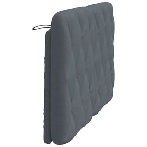 Coussin de tête de lit en velours gris foncé, largeur 53,9 pouces, pour lecture et repos au lit - Product Image 6