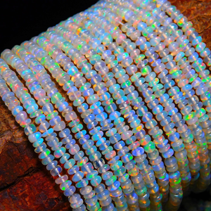 Cuentas Redondas Lisas de Ópalo Etíope Natural de Calidad AAA, 3-5 mm, 16 Pulgadas, para la Fabricación de Joyas - Product Image 3