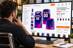 Ensemble Maillot et Short de Basketball Sublimé Personnalisé Bleu Rose Ombre avec Logo, Numéro et Nom d'Équipe - Product Image 6