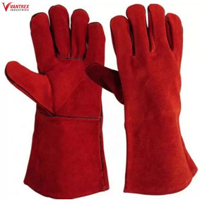 Gants de linéiste résistants en peau de chèvre avec manchette longue et isolation en caoutchouc, gants électriques - Product Image 6