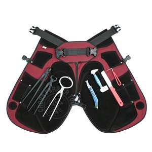 Kit d'outils d'équipementier en gros pour le soin des sabots avec testeur de sabots, coupe-ongles, extracteur de clous, couteau à sabots, polissoir pour affiner les bords - Product Image 1