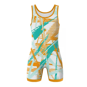 Singlet de Lucha Ajustado para Hombre, Impresión por Sublimación, Absorbe la Humedad, Spandex, Poliéster, Ropa Deportiva - Product Image 1
