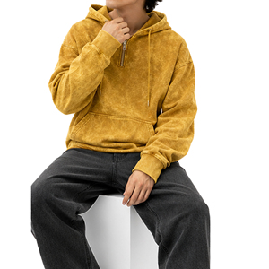 Sudadera Vintage con Cierre de Cremallera, Lavado Ácido, para Hombre y Mujer, Unisex, Felpa Gruesa, Ropa Urbana, Proveedor de Ropa de Marca Privada, Venta al Por Mayor - Product Image 4