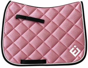 Tapis de selle de dressage matelassé bleu roi avec bordure en corde blanche et sangle de harnais en polyester pour cheval - Product Image 4