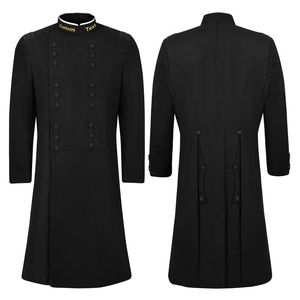 Manteau de cérémonie noir personnalisé pour officiers des Chevaliers Templiers, uniforme maçonnique pour cérémonies formelles et tenue de loge - Product Image 2