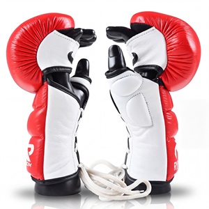 Top selling Custom MMA Sparring Gloves 2026 Leather Lace-Up High Quality MMA Training GloveS Best Price PU Leather Boxing Gloves - Product Image 5