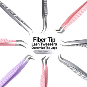 Pince à épiler professionnelle en acier inoxydable 3 pièces, noire et or, pour extensions de cils et manucure, 10 mm, pointe lisse, fine, personnalisée - Product Image 3