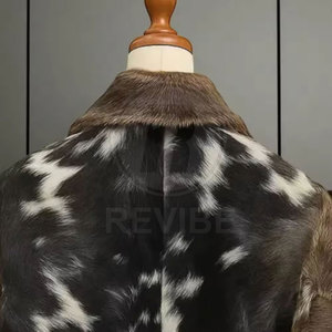 <b>Top</b> Rated <b>High</b> Quality Eco-Friendly Breathable Winter Hair on <b>Leather</b> Jacket OEM Service Front Logo - Product Image 6