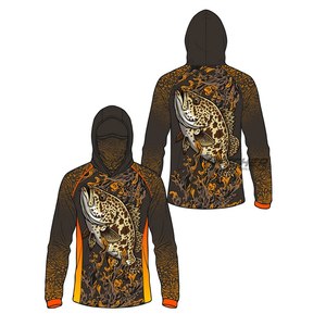 Chemise de pêche à capuche respirante et imperméable par sublimation, fabriquée au Pakistan pour la pêche en haute mer - Product Image 5