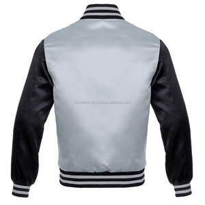 Veste de baseball universitaire Letterman en satin avec logo personnalisé Streetwear d'hiver à capuche par tous les temps avec style privé High Street 3D - Product Image 4