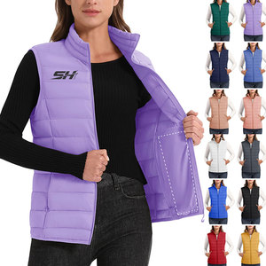 Gilet matelassé pour femme personnalisable, 100 % polyester, avec poches intérieures et latérales, sans manches, prix bas - Product Image 6