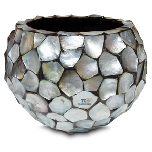 Vase de fleur en fibre de verre de coquille de mer marron en pays-bas/fournisseur de Vase en nacre - Product Image 4