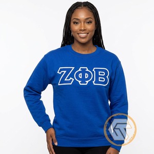 เสื้อสเวตเชิ้ตผ้าฝ้ายคอวีทรงปกติสำหรับผู้หญิง Zeta Phi Beta แบบสั่งทำขายส่ง ปักลายตามสั่ง สีพื้น สำหรับฤดูหนาว - Product Image 3