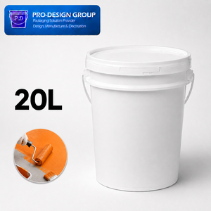 Plastic <b>Bucket</b> <b>with</b> Flat <b>Lid</b> for Multiple Industrial Applications, ISO 9001 Manufacturer - Product Image 1