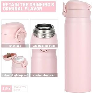 Tazza Termica da Viaggio in Acciaio Inossidabile Isolato con Coperchio a Scatto, Senza BPA, per Bevande Calde e Fredde - Product Image 2