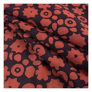 Hot Sales Traditional Cotton Dabu Hand Block Printed Fabric Soft Floral Design for Custom Dresses Curtains Shirts Toys for Boys - Product Image 1