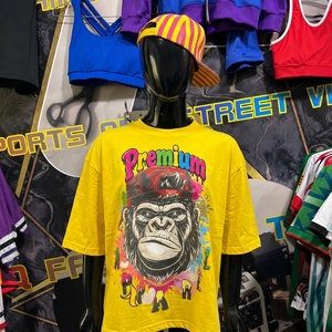 เสื้อยืดโอเวอร์ไซส์ผ้าฝ้ายพิมพ์ลายแบบกำหนดเอง สวมใส่สบาย รับผลิตแบบ OEM ขายส่งจากโรงงาน - Product Image 1