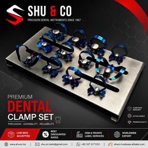 ชุดอุปกรณ์ยางกันน้ำลายสำหรับงานทันตกรรมระดับพรีเมียม พร้อมคลิปหนีบสีน้ำเงินทำจากสแตนเลส สำหรับงานเอนโดดอนต์ พร้อมถาดวางอุปกรณ์ ชุดแยกส่วน ป้องกันการปนเปื้อน ได้รับการรับรองมาตรฐาน CE สำหรับงานเอนโดดอนต์ - Product Image 1