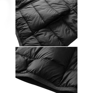 Chaqueta Acolchada Negra para Mujer, Manga Larga, Cuello Alto, Cierre de Cremallera, Invierno, Relleno de Poliéster, Largo Regular - Product Image 5