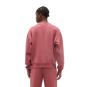 Ensemble de survêtement pour femme, couleur unie, coupe ample, manches longues, col rond, sweat-shirt et pantalon en coton, tenue décontractée d'automne avec poches latérales - Product Image 3