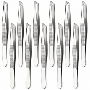 MANAN INSTRUMENTS Applicateur de faux cils en acier inoxydable à pointe fine, antidérapant, rayé, style moderne, durable pour sourcils et barbe - Product Image 4