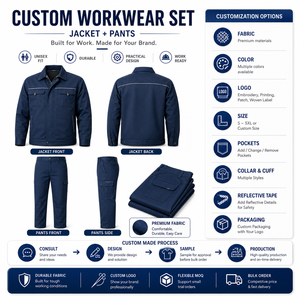Cotton Hi Vis <b>Waterproof</b> Unisex Work <b>Overall</b> CE Certified Fire Proof Industrial Safety Uniform Jumpsuit Customizable Digital - Product Image 3
