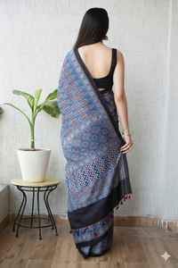 Sari de Seda Modal de Diseño con Aspecto Elegante para Venta al Por Mayor - Product Image 3