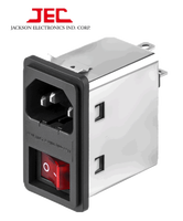 Filtre EMI JEC 10SS1-S-Q Entrée C14 Réseaux LC RC 115V/250VAC 1-30A Fonction de transfert passe-bas 50/60Hz 15-80dB Perte d'insertion