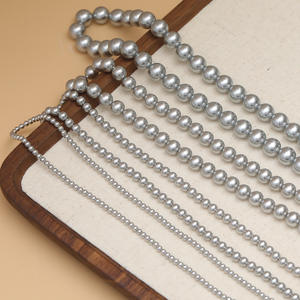 Collar de Perlas Grises de Alta Gama Vintage Shijia para Mujer, Cadena de Clavícula de Lujo, Inspirado en Celebridades de Internet, Mismo Estilo Disponible - Product Image 1