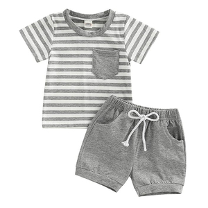 Conjunto de Ropa Infantil al por Mayor, Conjunto de Verano a la Moda para Niños, Ropa Informal para Niños, Conjunto Cómodo de Camiseta y Pantalones Cortos - Product Image 6