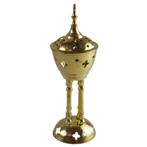 Shiny Gold Colored Incense Holder With Polished Finishing Design Incense Stand Best Home Decor Design Incense Burner - Product Image 1