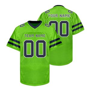 Custom Sublimated American Football Jersey <b>Men's</b> Short Sleeve V-Neck Breathable Mesh Team Name Number Printed All Seasons - Product Image 1