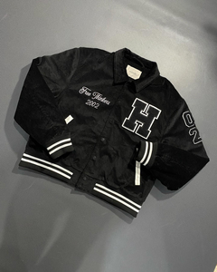 Veste en jean de haute qualité pour hommes et garçons, édition universitaire, séchage rapide, style streetwear, détails brodés - Product Image 6