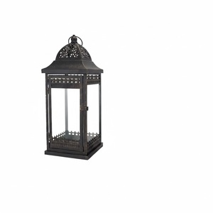 Wholesale Moroccan Style <b>Metal</b> <b>Candle</b> Lantern Vintage <b>Black</b> Iron Decorative Hanging Lantern <b>Candle</b> <b>Holder</b> For Wedding Centertop - Product Image 5