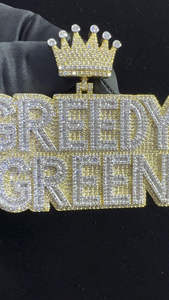 Colgante Hip Hop de Moissanita de Corte Brillante Chapado en Plata 925 de la Mejor Calidad al por Mayor, con Engaste de Bisel y Alto Brillo, Creado en Laboratorio - Product Image 3