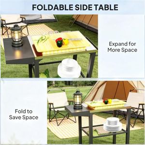 Carrello per Barbecue da Esterno con Griglia e Ripiano Portaoggetti - Product Image 3