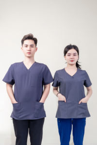 Exfoliant médical philippin à séchage rapide Performance Stretcg et confortable-Haut et pantalon Médecin Infirmière Tenue Scrubs Uniforme - Product Image 3