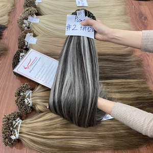 Extensions de cheveux en kératine à pointe plate, 100% cheveux humains, vente en gros directe d'usine, qualité supérieure du Vietnam à prix abordable - Product Image 6