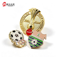Badge de football personnalisé, emblème souvenir d'événement sportif, médaille de championnat pour la promotion de la marque et cadeau de collection en métal