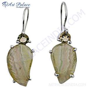 Fancy Cut Silver Charm Jewelry Pendiente New Fine Dangle Gemstone Silver Jewelry - Product Image 1