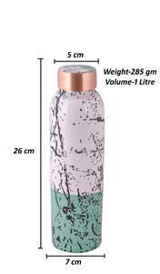 Marble Printed Copper Water Bottle Set with Two <b>Glasses</b> Ayurvedic <b>Drinking</b> Bottle Reusable Copper Flask - Product Image 6