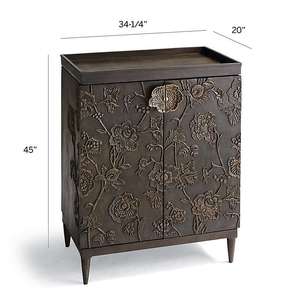 Meuble bar encastré vintage en teck avec casier à vin à 4 compartiments et rangement - Product Image 3