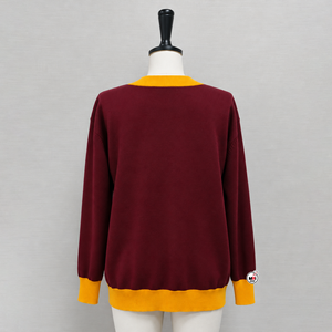 Women <b>Burgundy</b> Yellow V-Neck <b>Cardigan</b> Full Sleeve Casual Knitted Sweater Pockets Winter Wear 100% Acrylic Anti-Pilling Quick Dry - Product Image 3