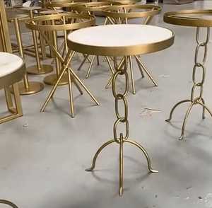 Modern Interior Brass <b>Coffee</b> <b>Table</b> Round Metal Top Decorative Living Room Furniture <b>Oval</b> Ball Base Portable Luxury Metal <b>Table</b> - Product Image 3