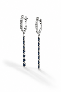 Diamond and Ruby <b>Earring</b> in 92.5 Sterling Silver KLST-30925 - Product Image 3