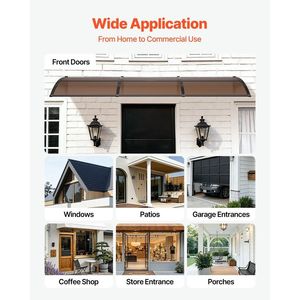 Tende da Sole per Finestre Esterne 38 x 117 Pollici con Staffa in ABS e Drenaggio per Protezione da Pioggia, Neve e Sole - Product Image 6