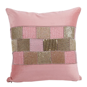 Coussin décoratif brodé à la main avec perles pour canapé, patchwork pour salon, couleur personnalisée, prix de gros - Product Image 2