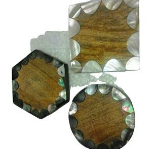 Custom Material <b>Coaster</b> <b>Set</b> Classic Style round Stone Pads for Kitchen Made in India - Product Image 1